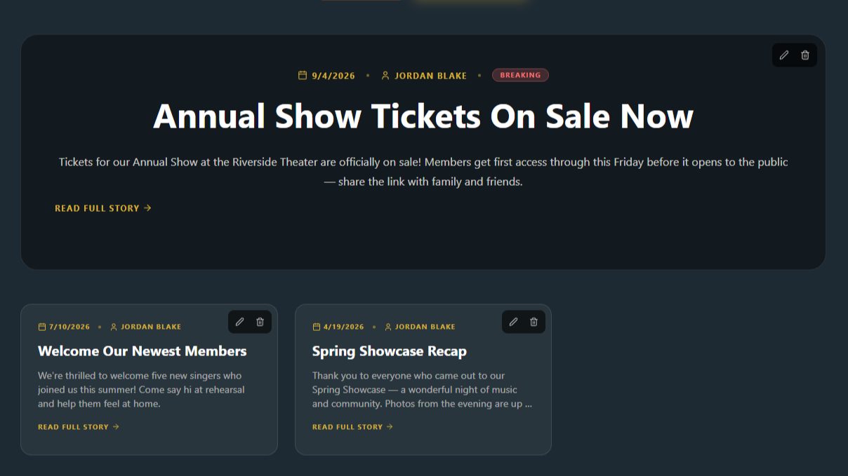 News & Blog screenshot
