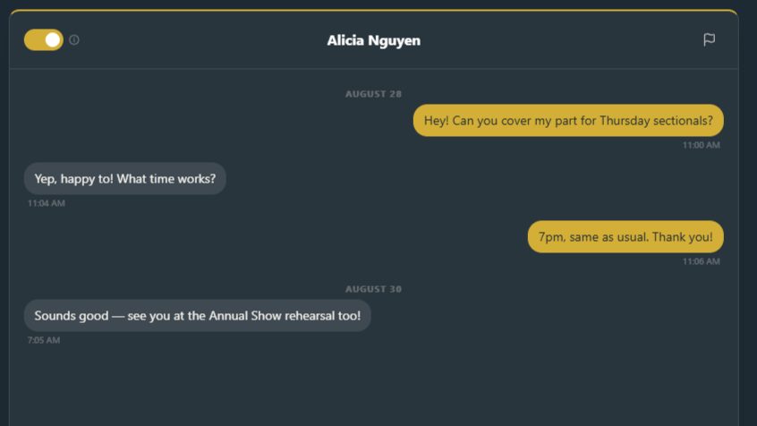 Direct Messaging screenshot