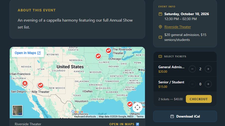 Ticketing Integration screenshot